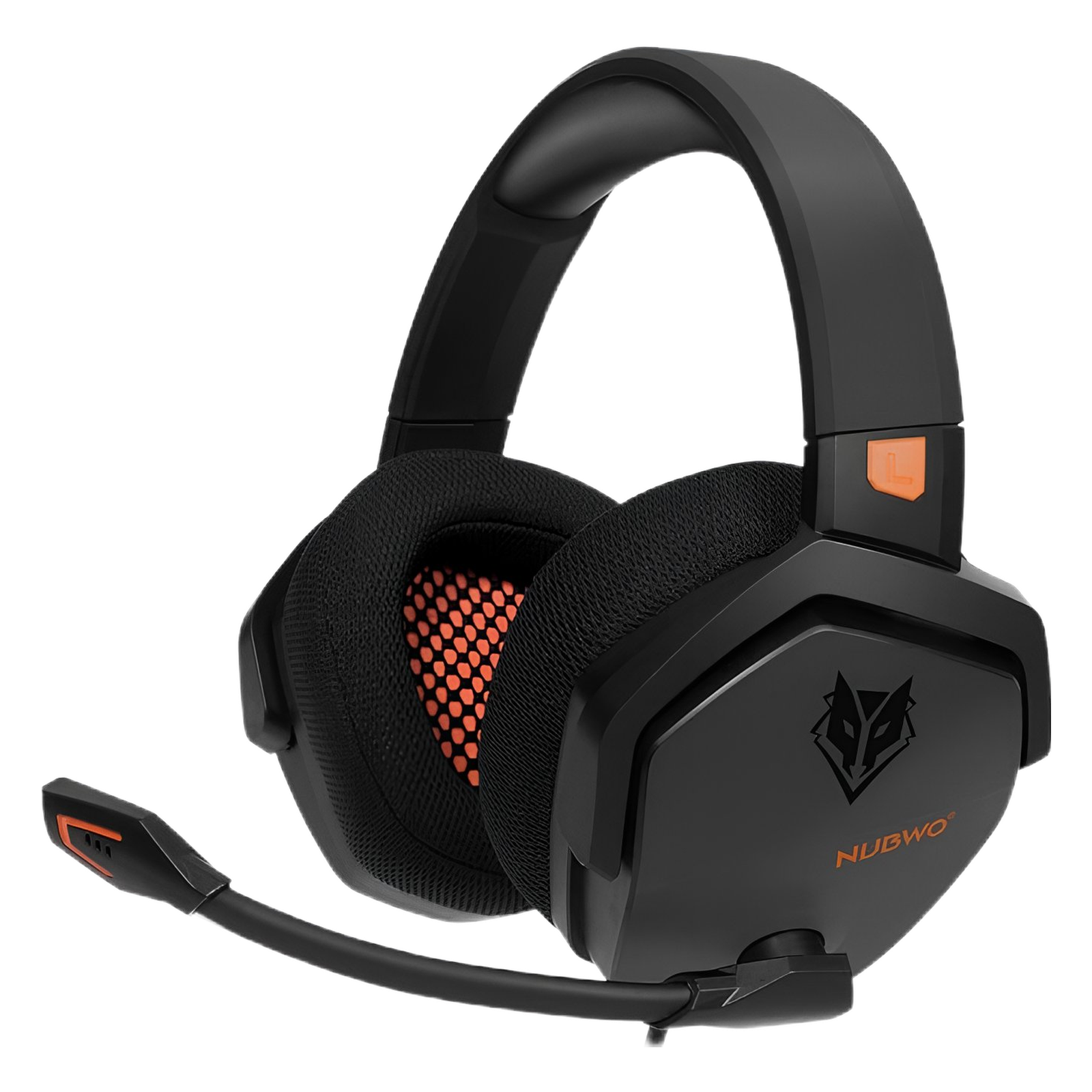 NUBWO Gaming Headphones for PS4, PS5, PC, Xboxone, Over-Ear Microphone Noise Cancelling Headphones for NS Games Laptops - Orange